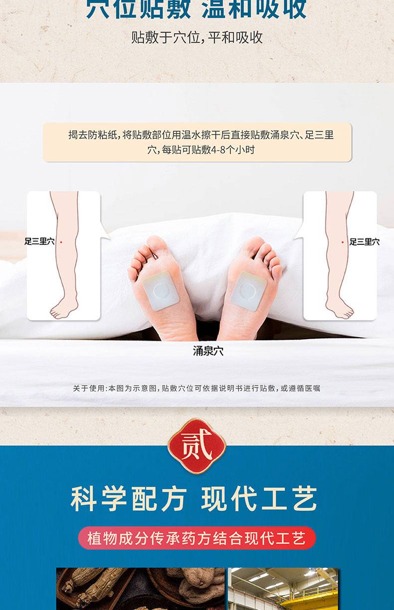 健長(zhǎng)貼穴位貼敷展示